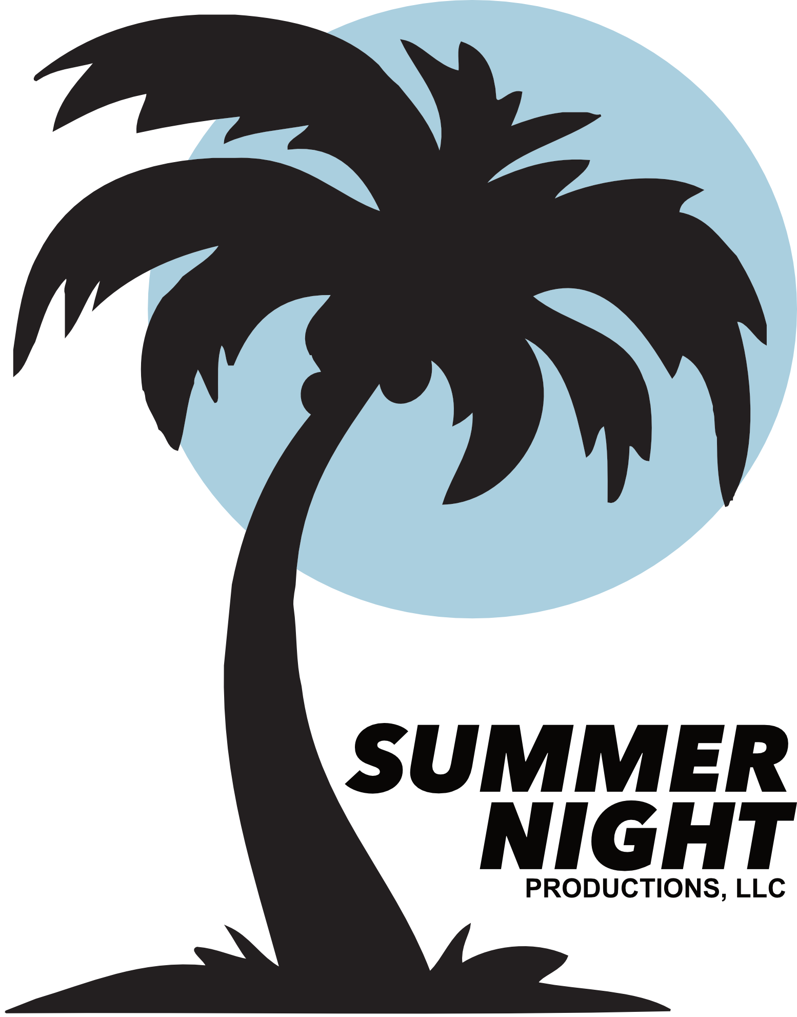 Summer Night Productions, LLC palm tree logo